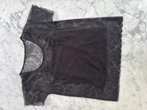 Ladies black lace top, size 10/12 - Picture 1 of 2
