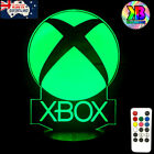 XBOX GAME LOGO / CONTROLLER PERSONALISED NAME 3D LED NIGHT LIGHT REMOTE CONTROL