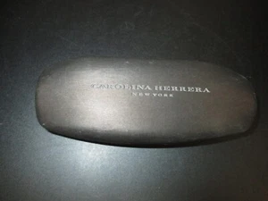 Carolina Herrera Hardshell Eyeglass Case-Brown/Very Clean/"5&3/4"Length - Picture 1 of 5