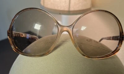 VINTAGE ASDOR PATENT NATIONAL SUNGLASSES ITALY 1970'S LARGE RARE Light Brown - Image 1 of 4
