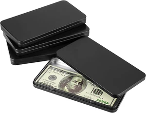 Metal Rectangular Cash Box with Lid - 4 Pack Small Storage Container - Picture 1 of 12