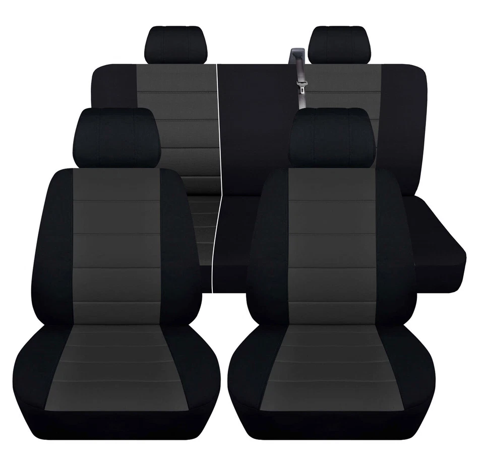 Fundas de asiento delanteras traseras para Honda Ridgeline 2006 a 2009 cubiertas de asiento grises Foto 1 de 1