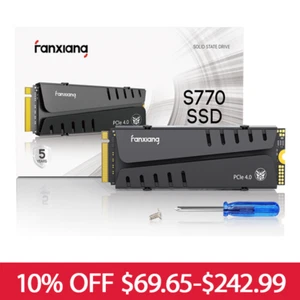 Fanxiang M.2 1TB NVMe 2TB 4TB SSD PS5 Game Interne Festplatte PCIe Gen4 7300/MBs - Afbeelding 1 van 9