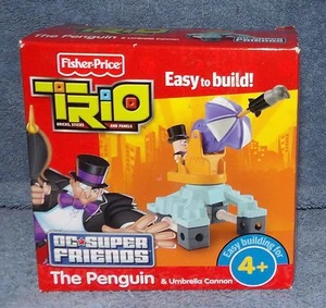 FISHER PRICE TRIO DC SUPER FRIENDS THE PENGUIN & UMBRELLA CANNON SET - Picture 1 of 6