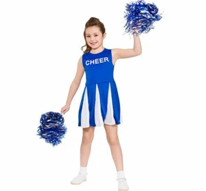 Kinder High School Cheerleader blau Musical Kostüm Outfit Kostüm Alter 3-13 - Bild 1 von 5