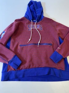 Nike Philadelphia 76ers 75th Anniversary NBA Courtside Hoodie Herren L Rot LESEN - Bild 1 von 12