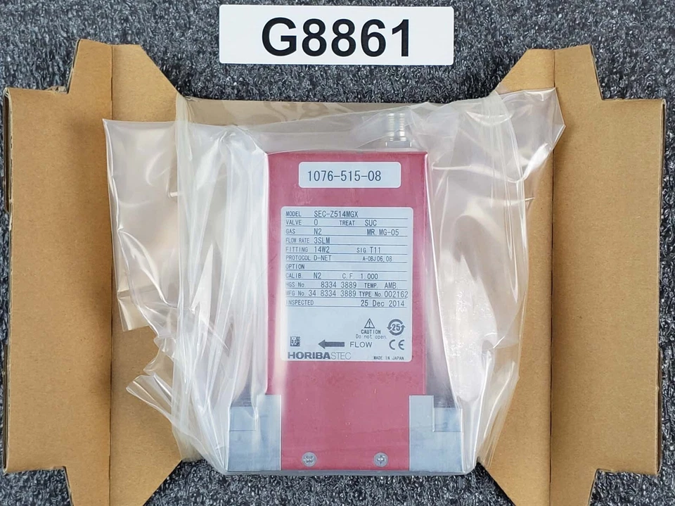 ASM 1076-515-08 HORIBA STEC SEC-Z514MGX MFC MASS FLOW CONTROLLER 3SLM N2 - Image 1 of 1