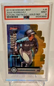 2019 Bowman's Best Julio Rodriguez Future Foundations Gold Refractor #/50 PSA 9 - Picture 1 of 2