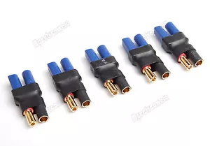 Lot(5) 5.5MM Bullet Adapter to EC5 Female plug RC Power Connector Heavy Duty - Picture 1 of 5