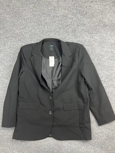 Cotton On Jamie Blazer Jacket Women's M/L Black Button Front NWT - Picture 1 of 10