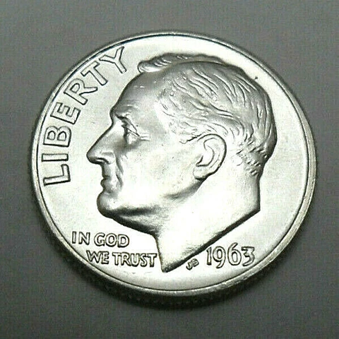 1963 D Roosevelt Dime   *90% SILVER*   *FINE OR BETTER*   *FREE SHIPPING* Cover