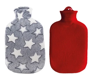2.0L Sänger Plasticiser Free Hot Water Bottle & Fleece Cover - Picture 1 of 3