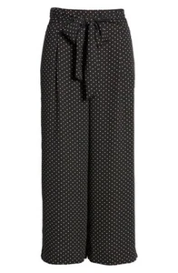 Halogen Women's Wide Leg Crop Pants In Black Ivory Lady Dot Size 2X NWT - Picture 1 of 12