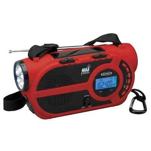 Jensen JEP-650 AM/FM Weather Band/Weather Alert NOAA Crank Solar Battery Radio - Picture 1 of 7