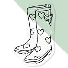 'Wellington Boots' Clear Decal Stickers (DC022581)