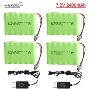 4Pcs 7.2V 2400mAh Ni-MH AA Battery for RC electric toy tool boats Tank Toys Gun - Picture 1 of 9
