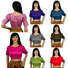 Women's Puff Sleeves Blouse Designer Bollywood Padded Sticthed Crop Top Choli