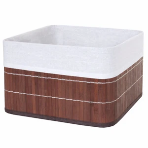 Aufbewahrungskorb MCW-C21, Korb Aufbewahrungsbox, Bambus 33x33x21cm braun - Bild 1 von 3