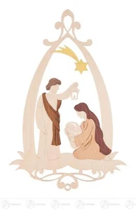 Fensterschmuck Fensterbild Krippe  B= x H=ca 17 cmx28,5 cm NEU Erzgebirge - Bild 1 von 1