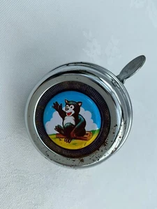 Vintage Child’s Bicycle Bell w/Colorful Waving Bear Made In Taiwan - Picture 1 of 7