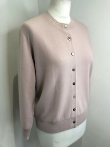 BNWT Holland and Holland Moss Stitch textured knit cardigan XL NEW cashmere pink
