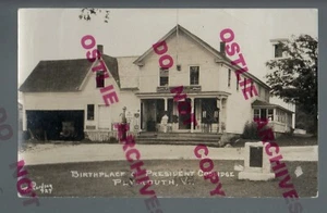 Plymouth Vermont RPPC 1937 GASOLINERA gasolina tienda general letreros MOXIE VT - Imagen 1 de 5