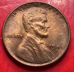 1941-D Lincoln Wheat Cent Penny GEM RED BU From an Original Bank Roll - Picture 1 of 9