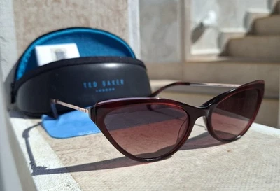 Óculos de sol Ted Baker olho de gato Emmy 1569 249 Borgonha (novo em folha) - Imagem 1 de 4