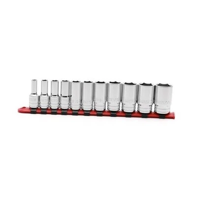  3/8" Drive Mid-Length Socket Set with Storage Rails, 11-Piece, 6 1/4-7/8" - Image 1 of 4