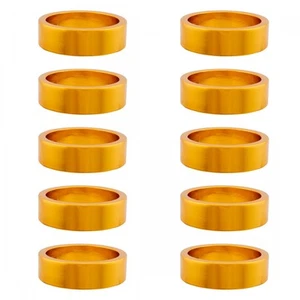 ORIGIN8 Alloy Headset Spacers HEAD PART OR8 SPACER ALY 10mmx1-1/8GD-ANO BGof10 - Picture 1 of 1