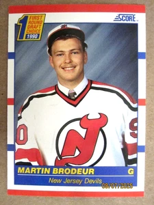 1990-1991 ROOKIE HOCKEY CARD #439 NEW JERSEY DEVILS MARTIN BRODEUR - Picture 1 of 6