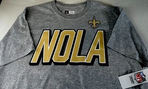 New Orleans Saints Herren Tshirt NOLA Spellout Logo NFL NEU Gr. L - Bild 1 von 3