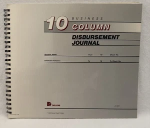 Cuaderno diario de desembolso de 10 columnas de negocios bancarios 1990 de lujo - Imagen 1 de 10