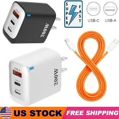 200W Supe Fast Charging USB Type C Wall Charger For Samsung iPhone Android Phone - Image 1 of 4