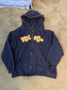 Vintage 2000s Volcom Surf zip up hoodie Navy blue - Picture 1 of 6