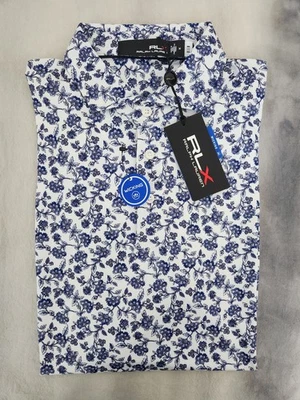 Рубашка-поло RLX Ralph Lauren Performance Golf с цветочным принтом мужская размер средний новая - Изображение 1 из 4