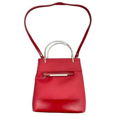Bolso Bandolera Esprit 1968 Vintage Años 90 Rojo Plata Asa Superior Cartera Foto 1 de 4