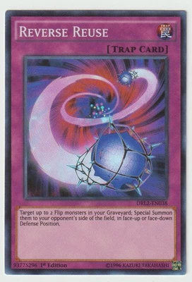 YuGiOh! Reverse Reuse DRL2-EN038 NM 1st Edition Super Rare - SHIPS TOP LOADED!!! - Image 1 of 3