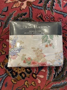 Vintage Ralph Lauren South Hampton flaches King Bettlaken NEU - Bild 1 von 3