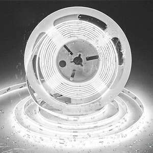 COB Waterproof LED Strip Lights IP65 5M,6000K Daylight White,480LEDs/M High Dens - Picture 1 of 3
