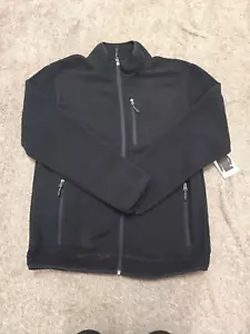 Free Country Giacca Uomo Free Cycle Zip Up Highland Sherpa Pile Nero Taglia S - Foto 1 di 5