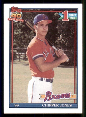 1991 Topps #333 Chipper Jones RC - Image 1 of 2