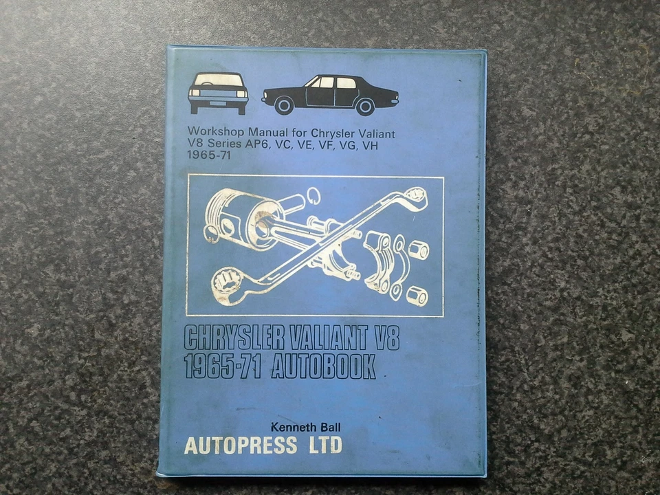 CHRYSLER VALIANT V8 1965 To 1971 AUTOBOOK BY KENNETH BALL AUTOPRESS LTD - Image 1 of 4