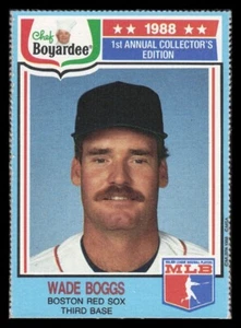 1988 Chef Boyardee Wade Boggs Baseballkarte #22 Red Sox perforiert Oddball - Bild 1 von 2