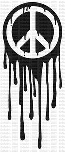 Peace Blood Sticker / Decal - Car Camper Van Window Trailer Bumper Sticker - Picture 1 of 2