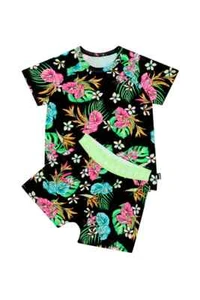 Bonds Kids Sleep Short Sleeve Short PJ Set sizes 1 3 4 5 7 10 Colour Black - Picture 1 of 3