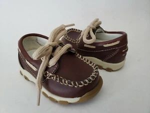 SMARTFIT Brown Lace Up Loafers Infant Boat Deck Shoes Baby Boys Sz 3 - Picture 1 of 9