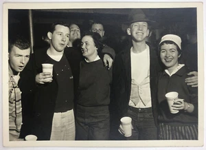 1950s Group Photo of Young Men and Women Partying Oakland CA Photo by Hal Matson - Picture 1 of 4