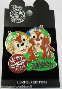 Disney WDW Merry Christmas Animal Kingdom Chip & Dale Ornament Pin - Picture 1 of 2