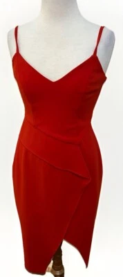 Beautiful Red Vintage Pilgrim Strappy Cocktail Dress-Comfy-Cute-Formal-Size 8 - image 1 of 4